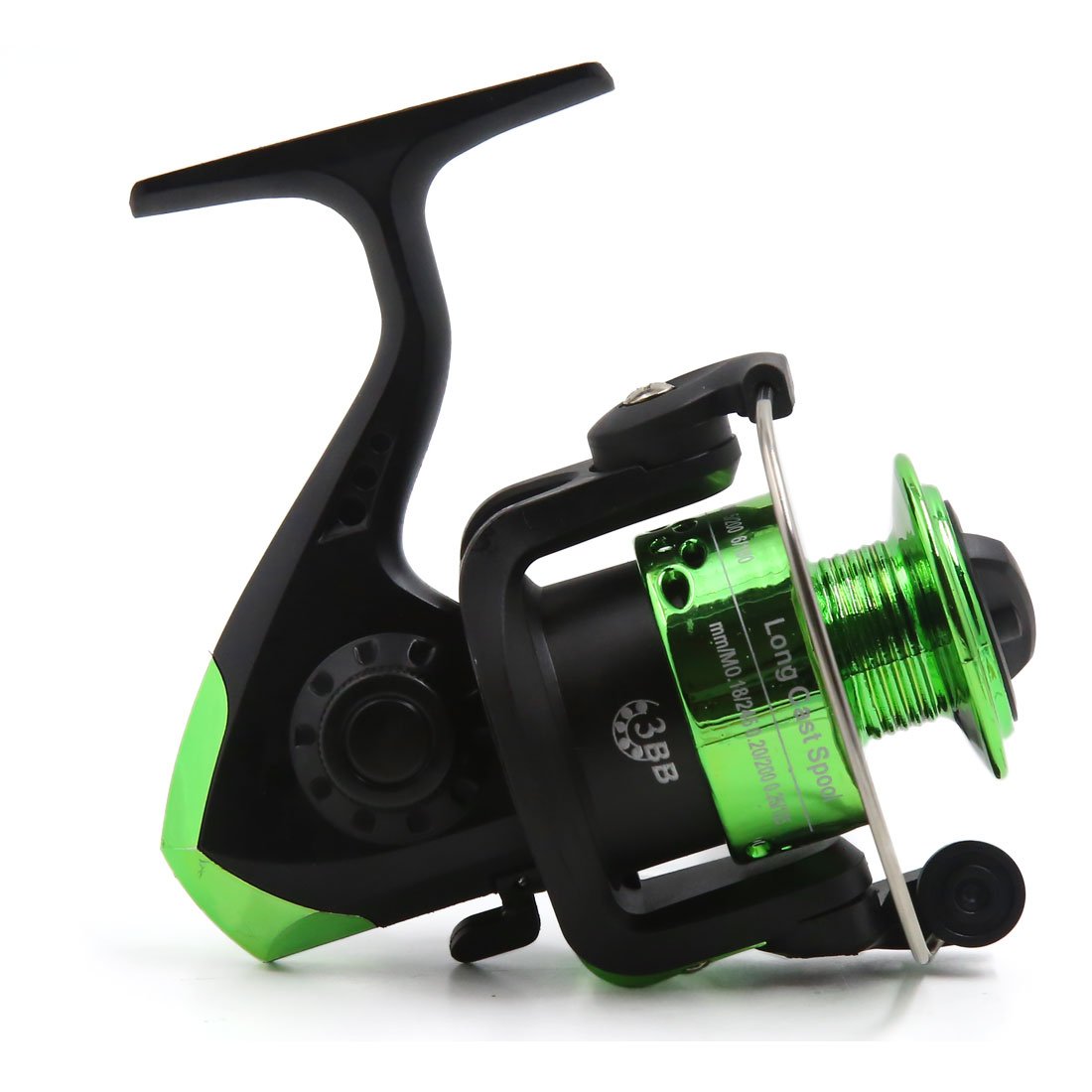 Ruilogod Green Gear Ratio 5.2:1 1-Ball Bearing Fishing Spinning Reel CK200 Sporting Goods