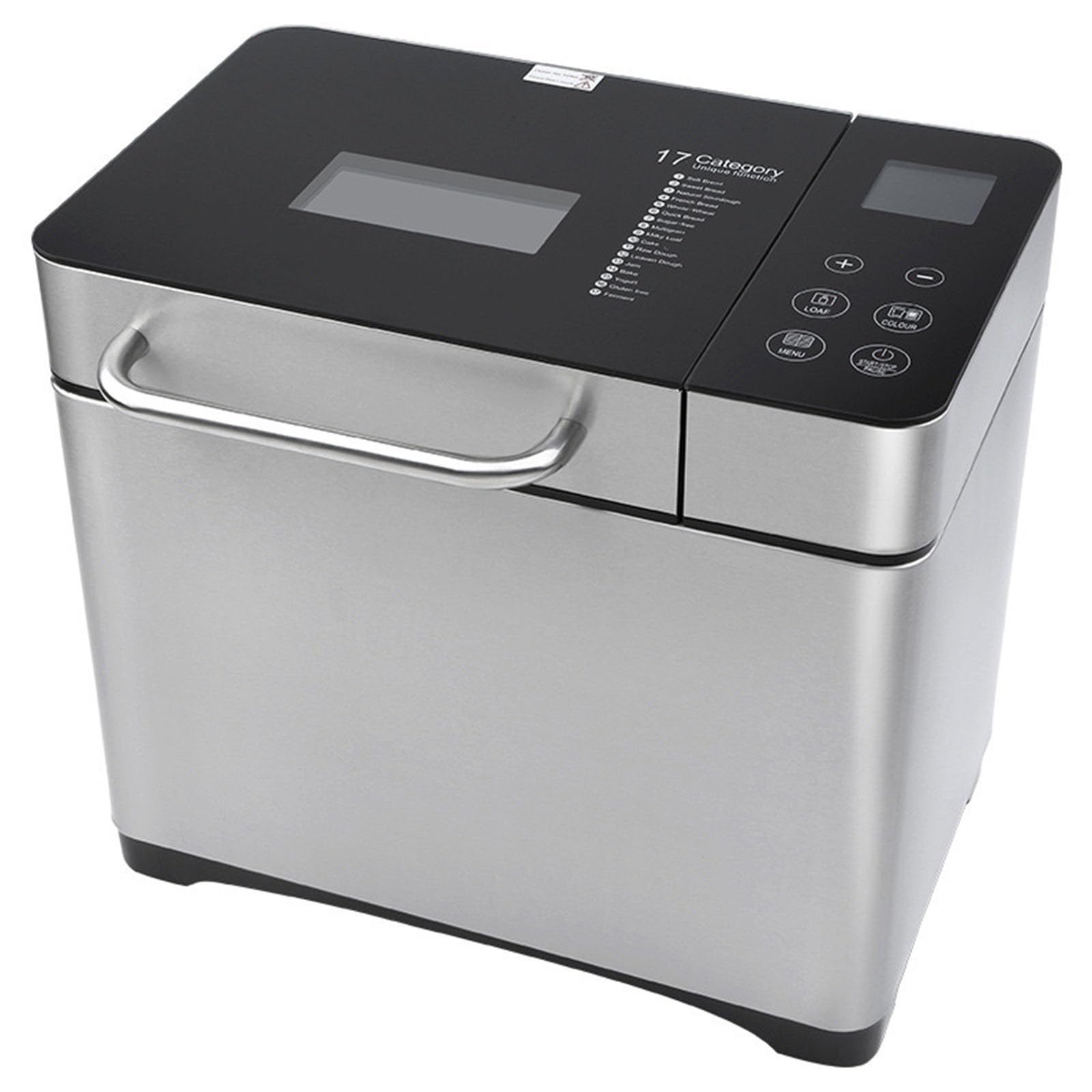Máquina para Hacer Pan, máquina para Hacer Pan Completamente automática, dispensador automático de nueces 15 en 1, máquina para Hacer Pan con Temporizador de retardo, 1 Hora para Mantener Caliente