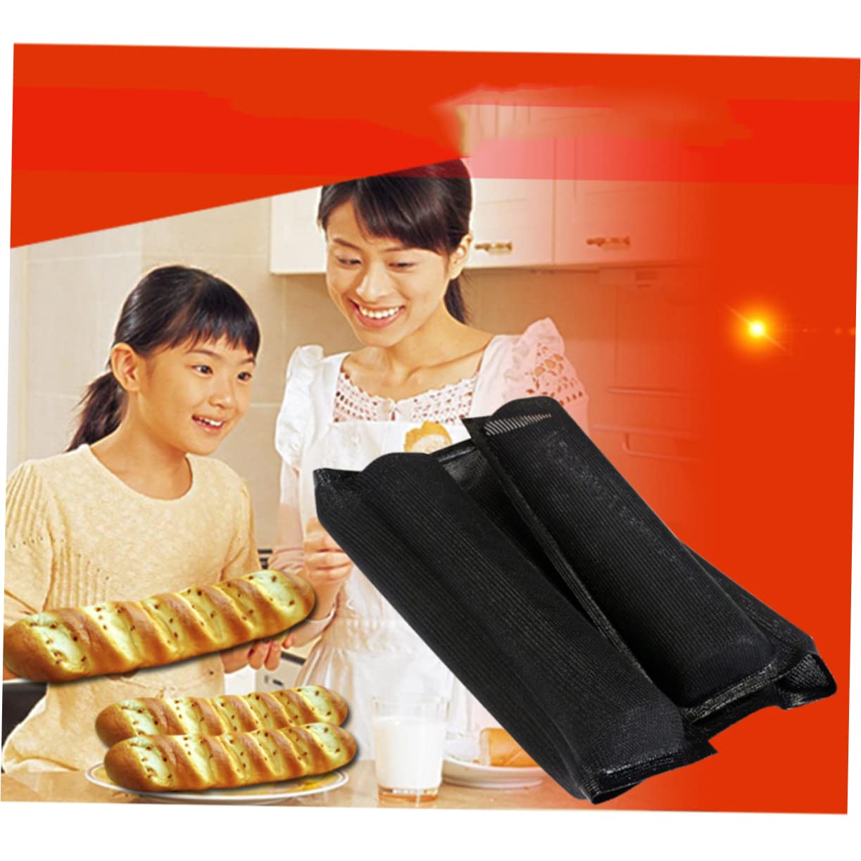 STOBAZA 12 Inch Rectangle Baking Pan for Homemade Bread Bread Loaf Pan Household Bakeware