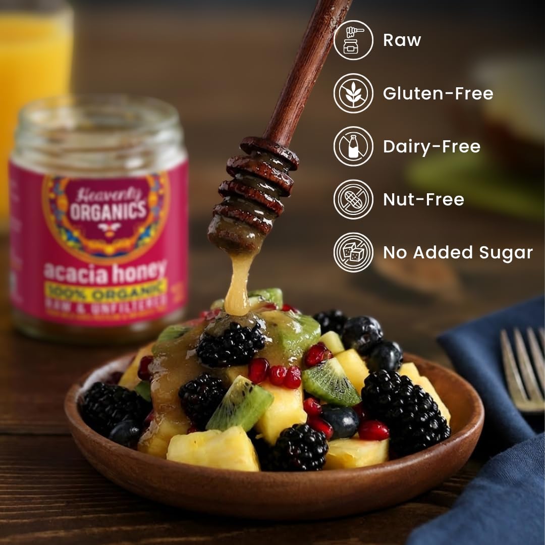 Amazon.com : Heavenly Organics Raw Acacia Honey, 100% Organic