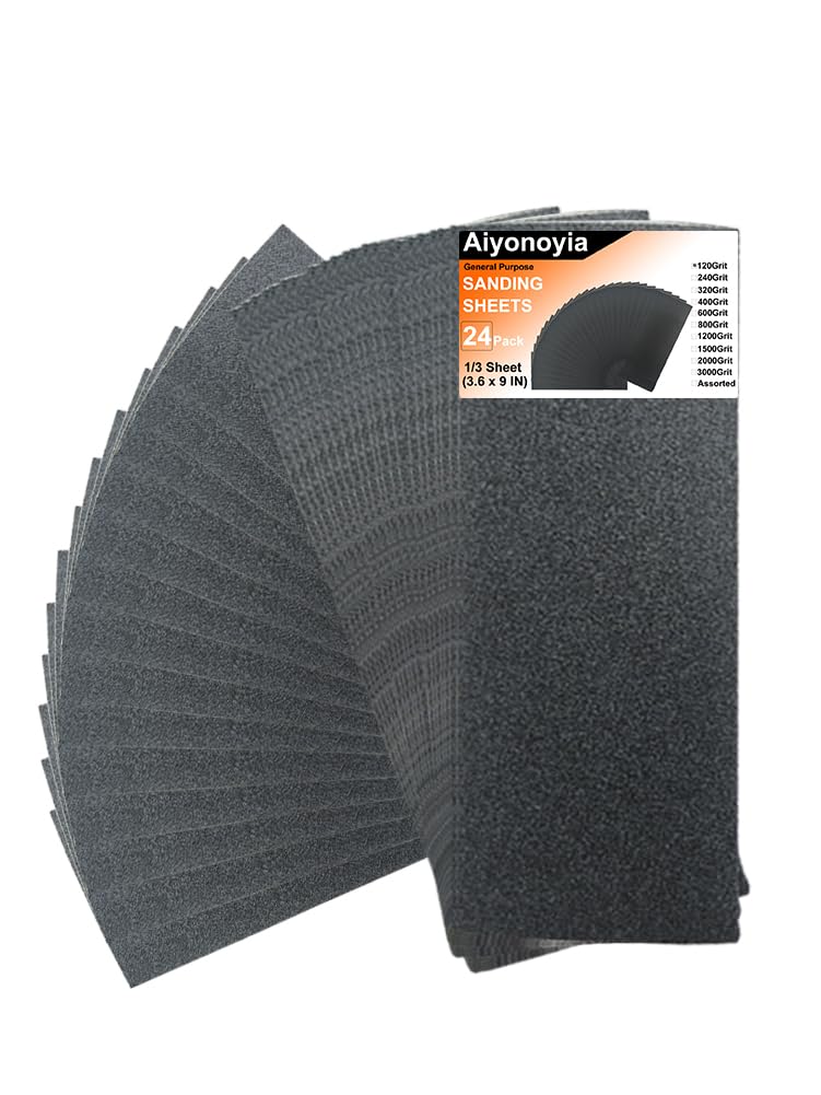 Sandpaper Variety Pack - 80 Sheets for Wood & Metal -6