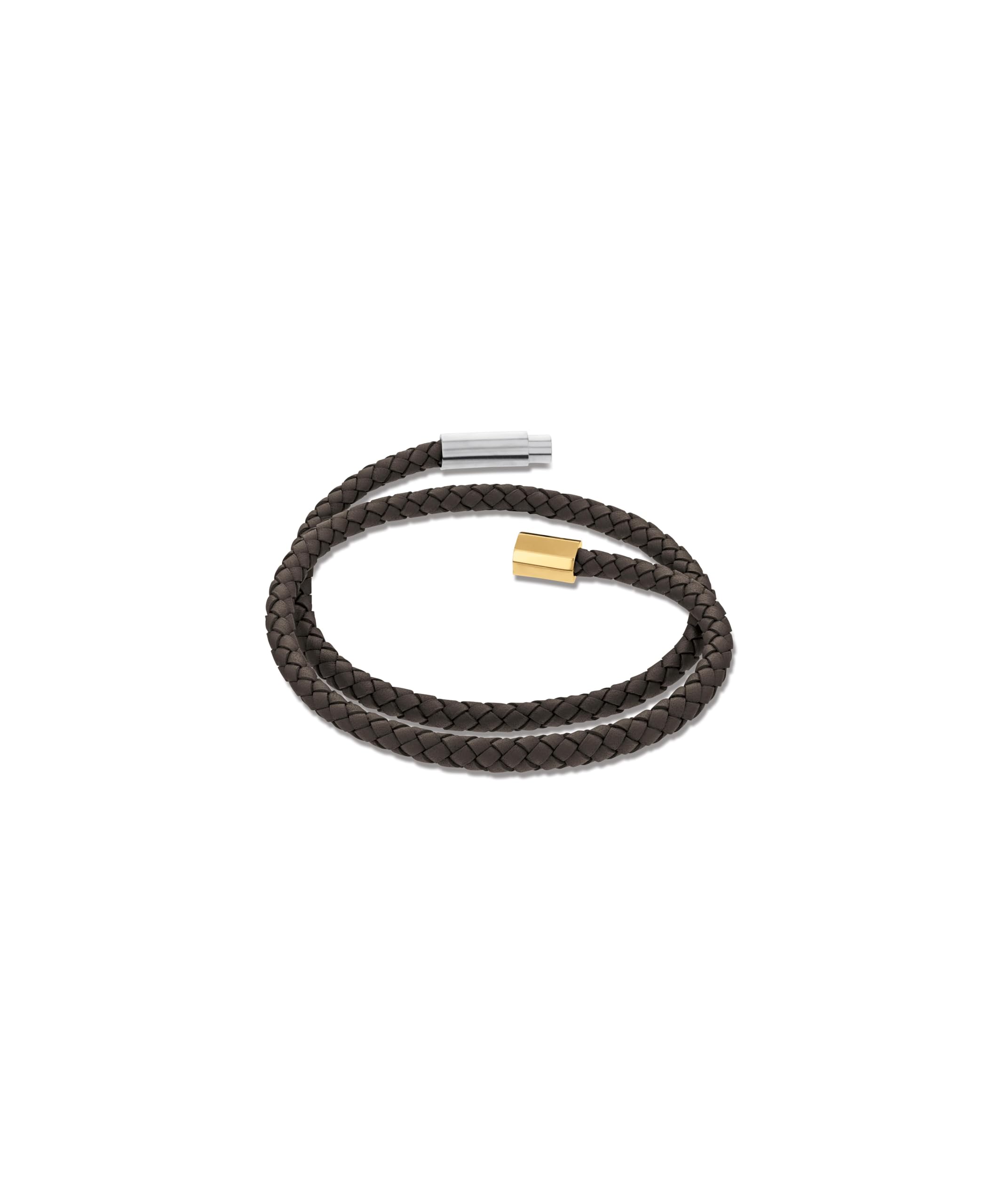 Calvin Klein Bracelet pour homme en cuir tressé noir