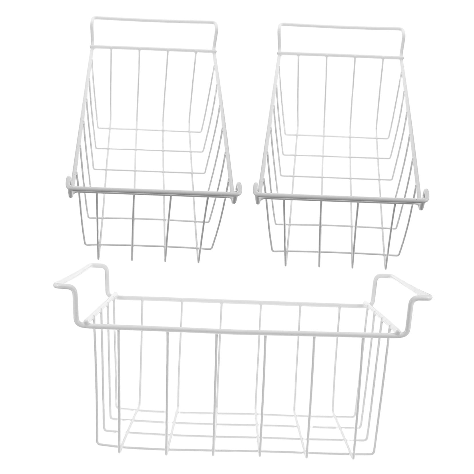 COLLBATH 3 piezas Organizadores para Congelador Cestas Colgantes de Malla Ventiladas Resistentes para Almacenamiento Profundo Frigorífico y Arcón