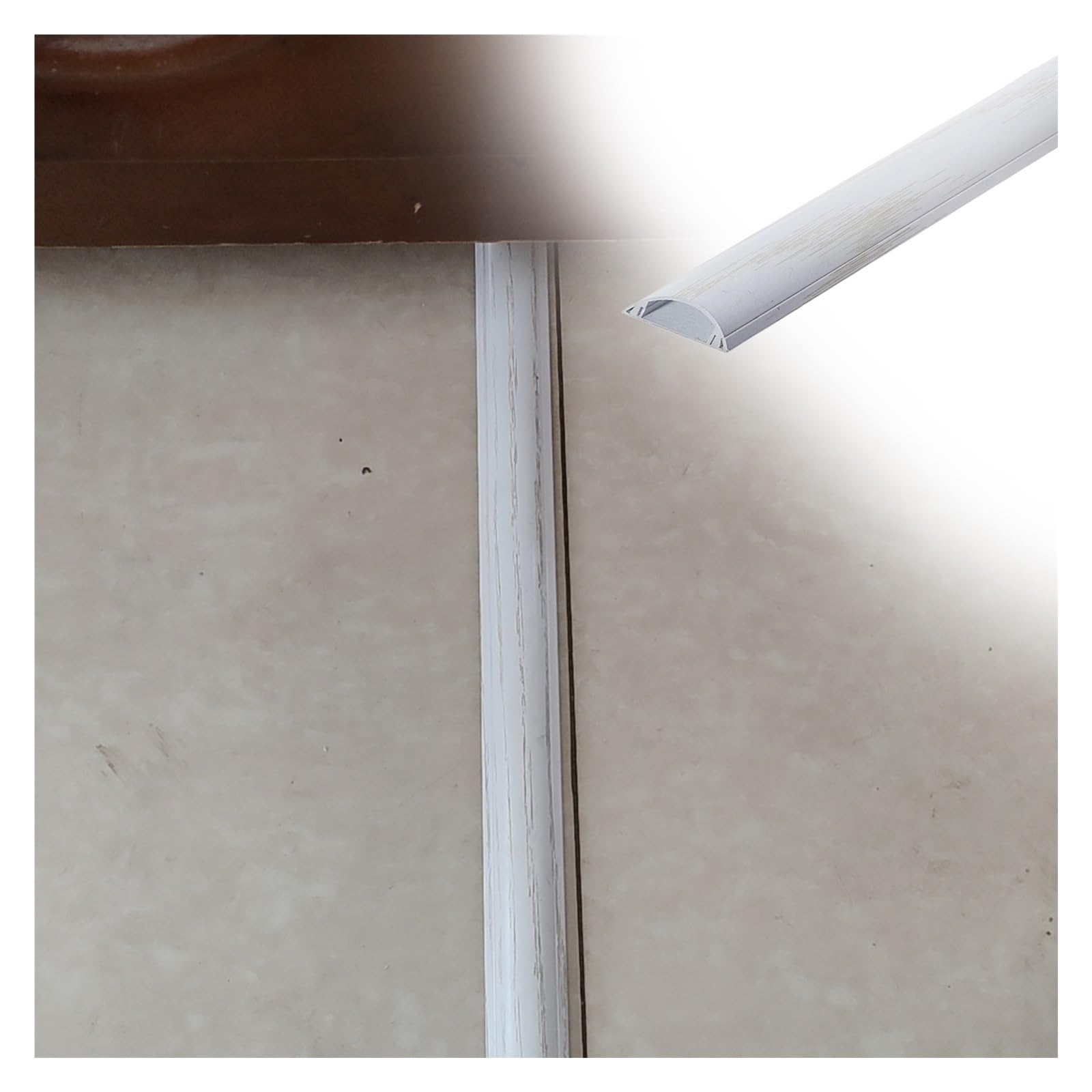 Canaleta Cable Cubre Cubierta de cable de aluminio de grano de madera, kit decorativo de corrector de cables para restaurantes, ocultador de cables de pared pequeño con cubierta a presión(Set of 1 Yel