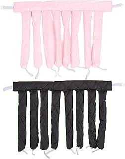 Bobes de cabelo sem calor, 2 pcs grande ondulado macio cabelo encaracolado tiara de cabelo de ondulação para dormir fita de cabeça de haste de ondulação sem calor para dormir rolos de cabelo de algodã