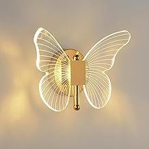 Creative Butterfly Wall & Ceiling Light, 3 Colors Acrylic Wall Lamp, Decorative Lighting for, Gifts, Party, Kids Room, Living room, Vanity Light, Bathroom, Bedroom Interior Wall Sconce