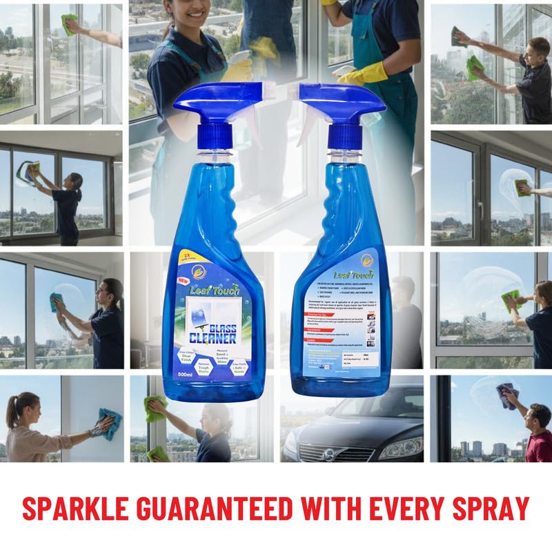 Image of Glass Cleaner - 500ml Streak-Free Window and Mirror Cleaning Liquid - Removes Dust, Smudges, and Fingerprints, Leaves Crystal Clear Shine, Easy & Quick Use