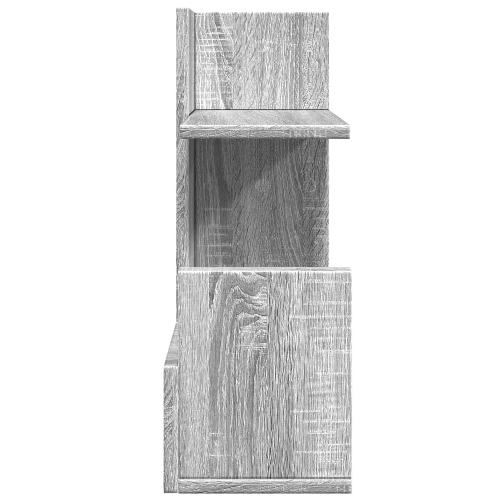 Organizer da scrivania, in legno Sonoma, 49 x 20 x 52,5 cm, con scomparto portaoggetti, portapenne, cartella per ufficio, casa e scuola, salvaspazio e organizzato