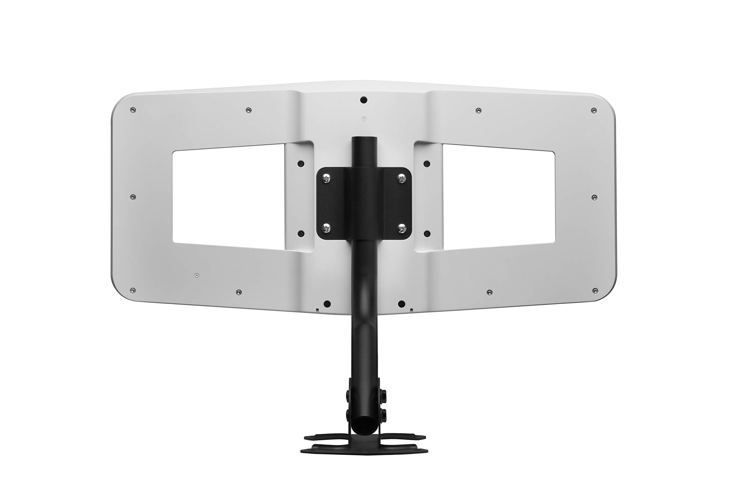 One For All Amplificata Attico/Esterna HDTV Antenna per 1080P 4K Canali TV Gratuiti, 85 miglia Lunga Reception Range, Materiali di fissaggio inclusi, Modello Bianco 17421