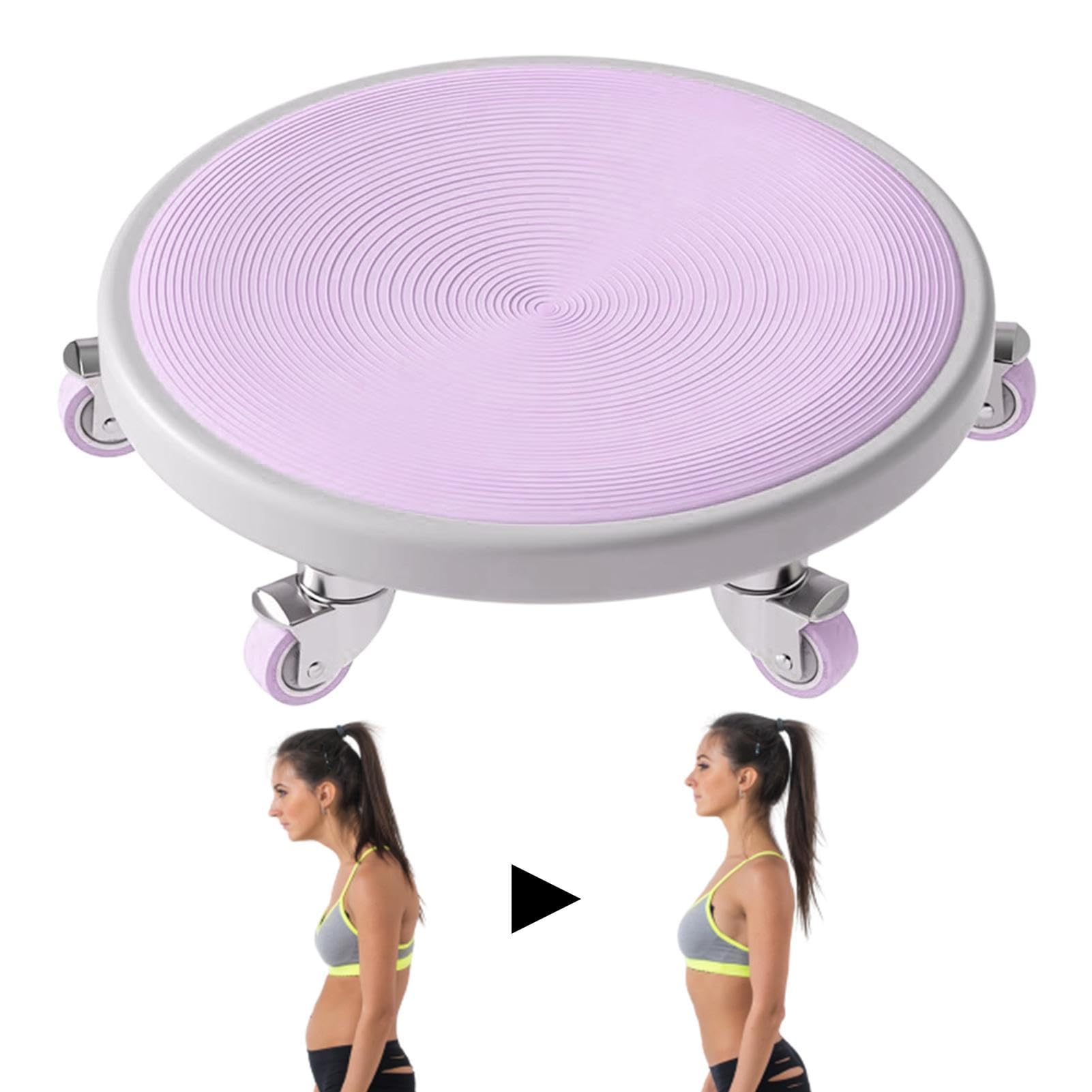 Disco abdominal, rodillo de entrenamiento abdominal, giratorio 360, 6 ruedas, estimulador muscular con alfombrilla para rodillas, dispositivo de fitness para glúteos, abdomen, espalda | 6 ruedas, estimulador muscular con alfombrilla para rodillas, disposi