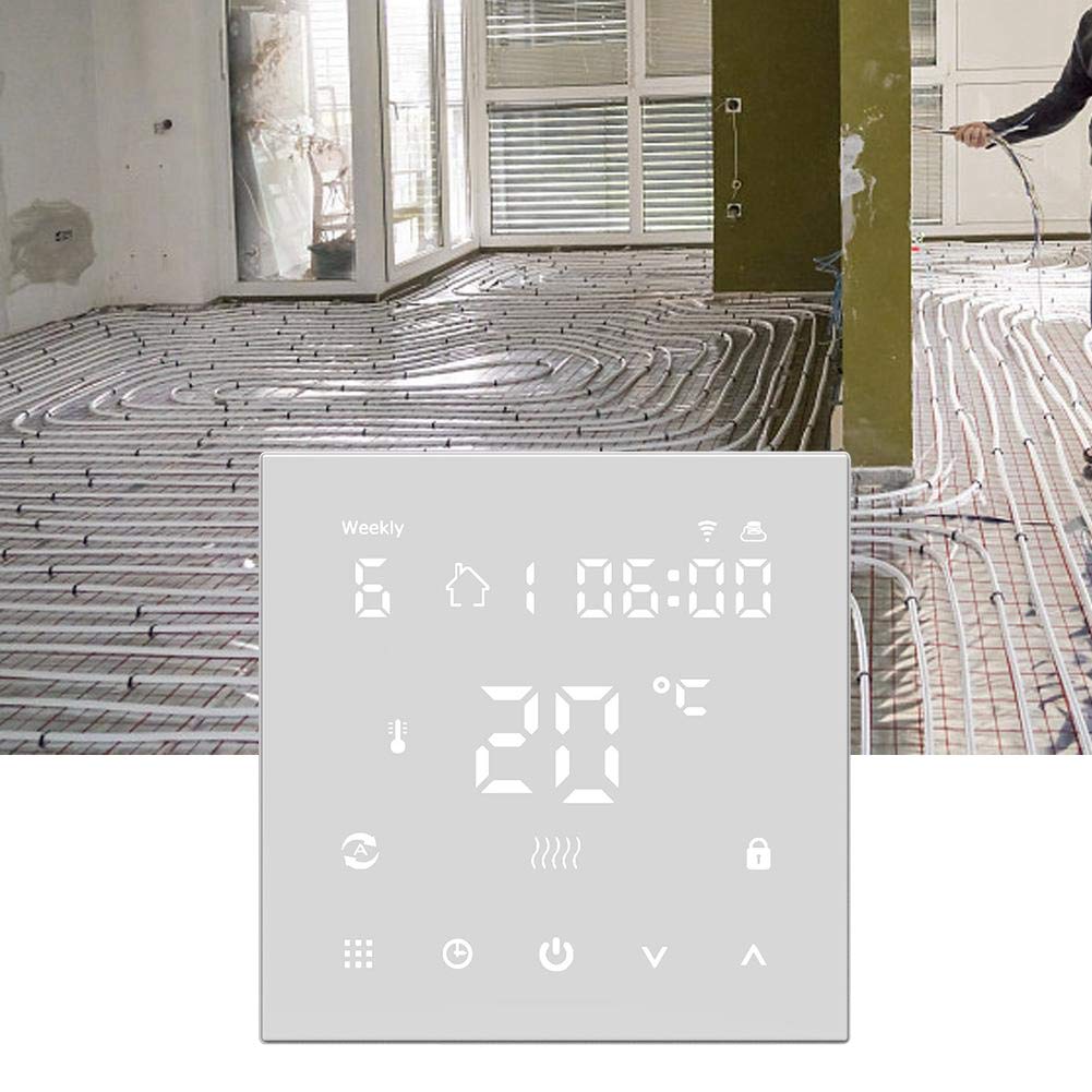 Termostato Digitale, Termostato LCD, Impianto Idraulico in Materiale ABS + PC per Riscaldamento a Pavimento (WIFI)