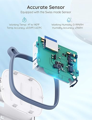 Miniatura 3 de Govee - Termómetro higrómetro WiFi sensor de temperatura de humedad inteligente con alerta de notificación de aplicaciones 2 años de exportación y