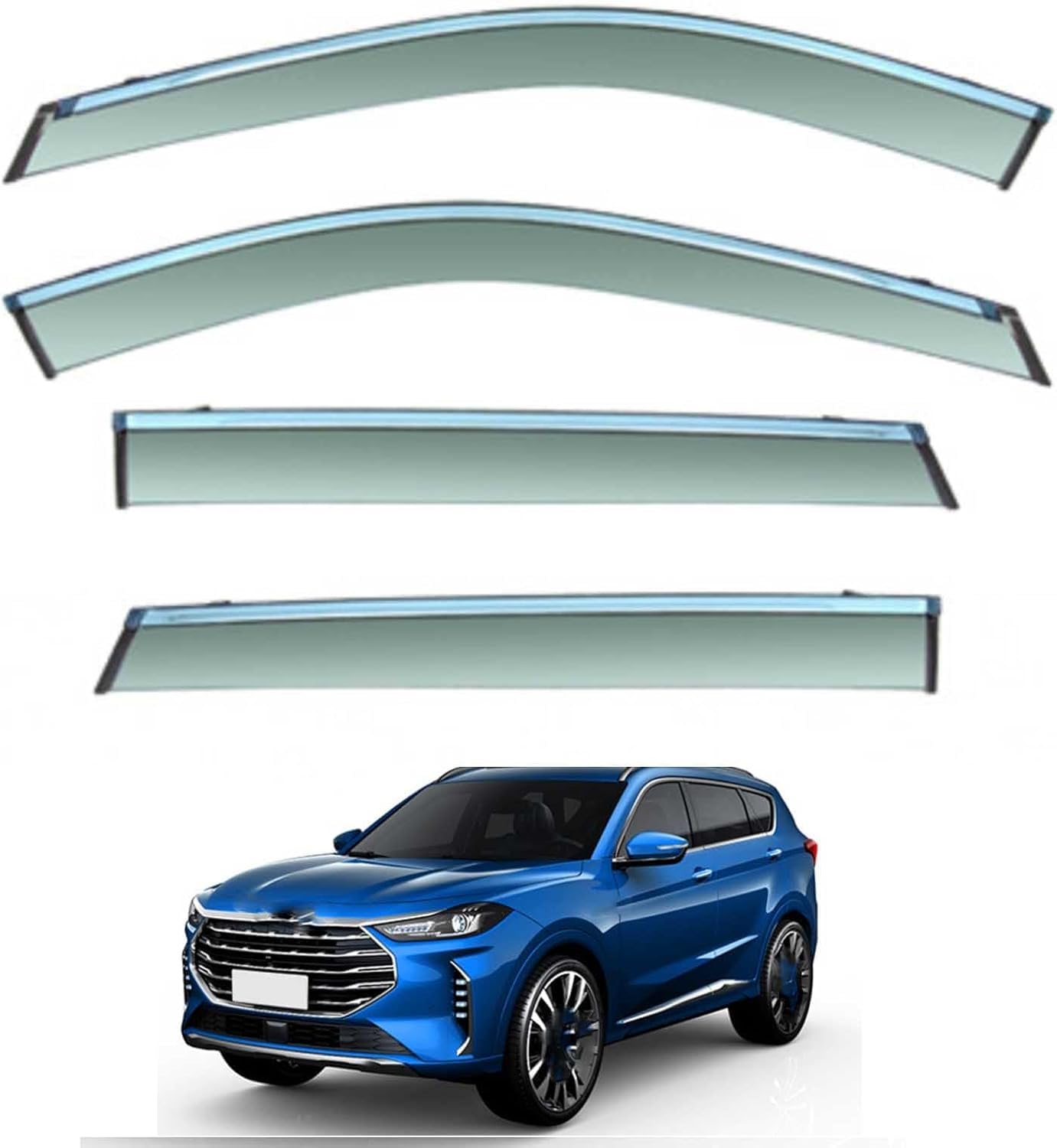 Acwyahso Rain Guards Wind Deflectors for Southeast DX8 Plus MK1 2022-2025, 4Pcs Vent Visors, Allows Fresh Air & Keeps Rain Out, No-Drill Install
