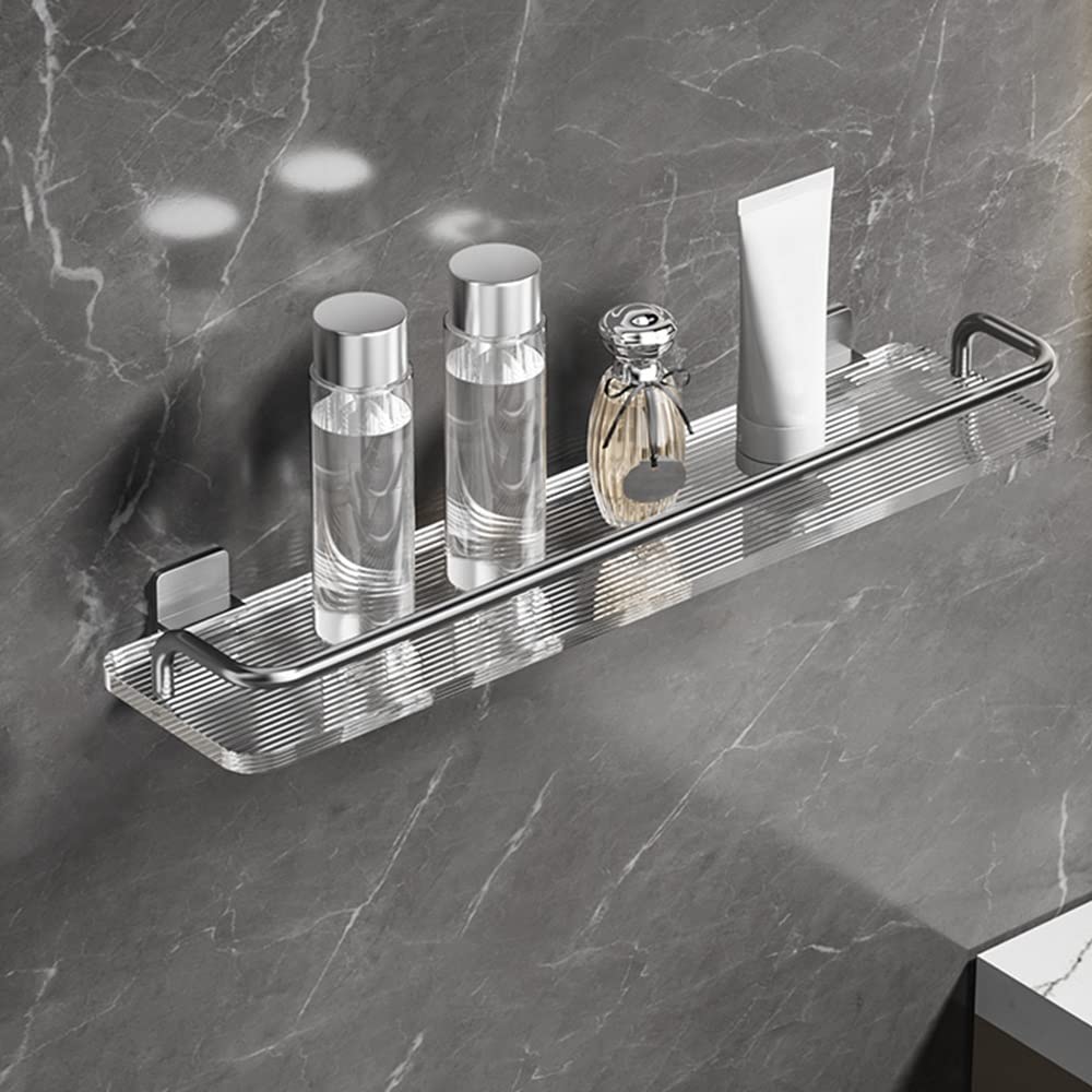 Corner Shower Caddy Acrylic No Drilling Bathroom Rack Wall-Mountedrror Front Cosmetic Skin Product Storage Rack Towel Shelf Kitchen