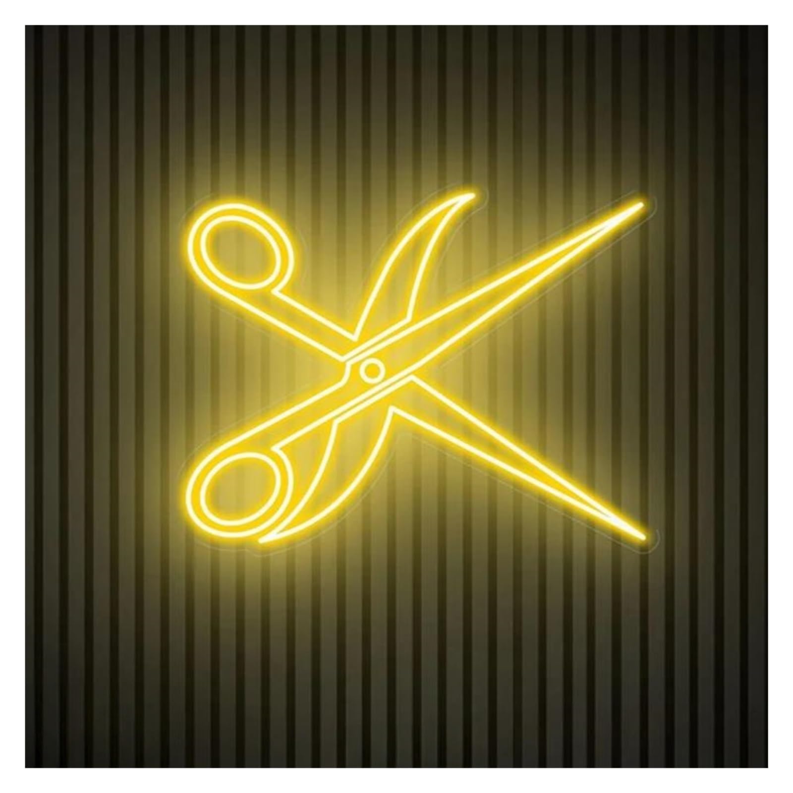 Shouxi C Sign Lamp Scissors Neon Sign Scissors Light Barber Shop Logo Neon Sign For Business Welcome Ligts Neon 50Cm(C)