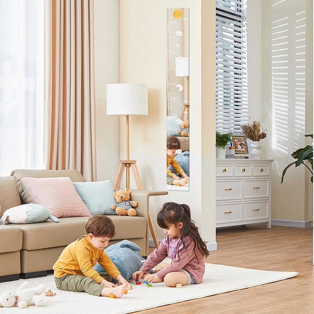 Specchio del Grafico di Crescita per Bambini, Tabella Dell'altezza per Bambini, Vivaio Wall Decor Dress Up Center, Specchio per Bambini Infrangibile per Tutto Il Corpo per La Clinica della, C