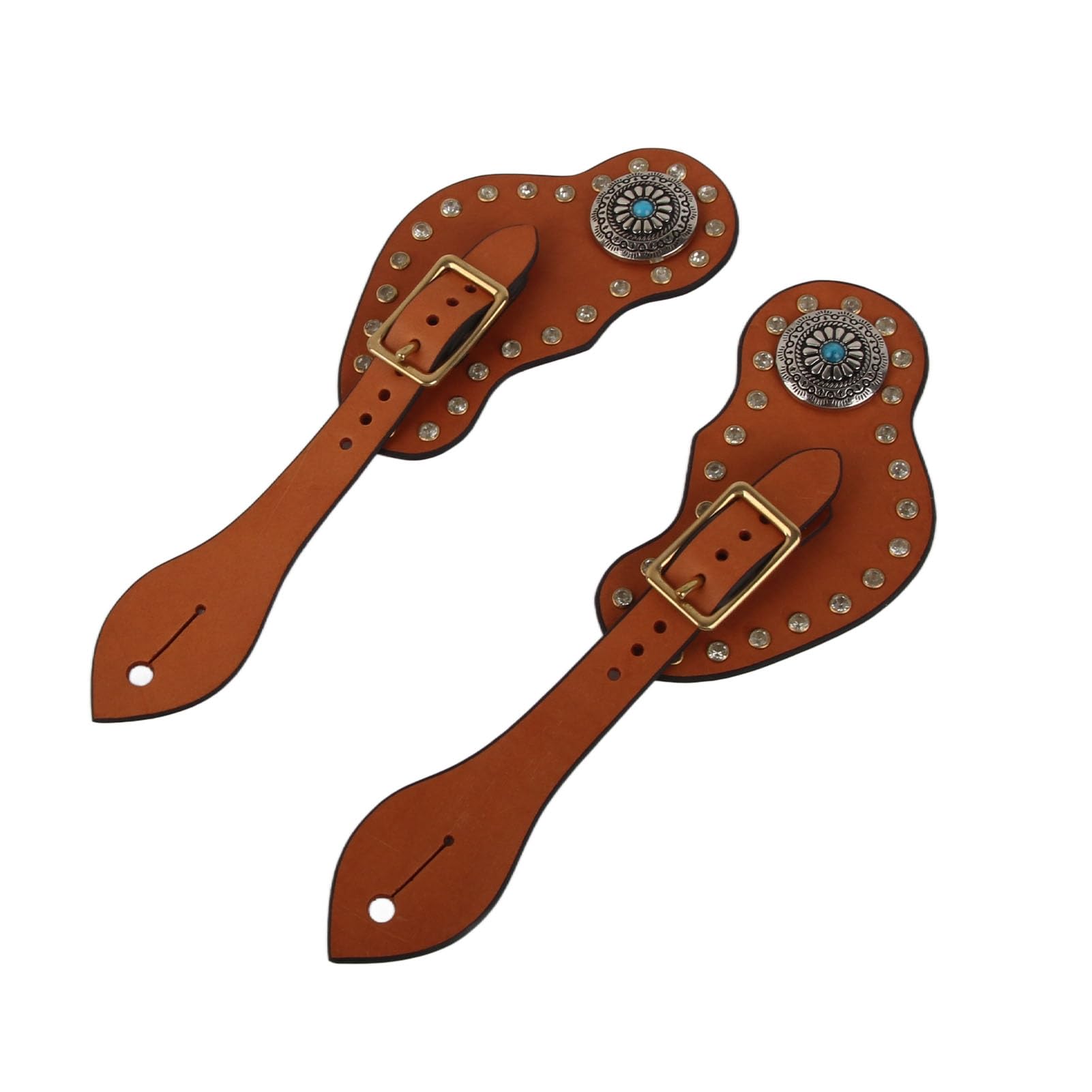 Leder Sporenriemen Retro mit, 9,8 Zoll for Pferdetraining
