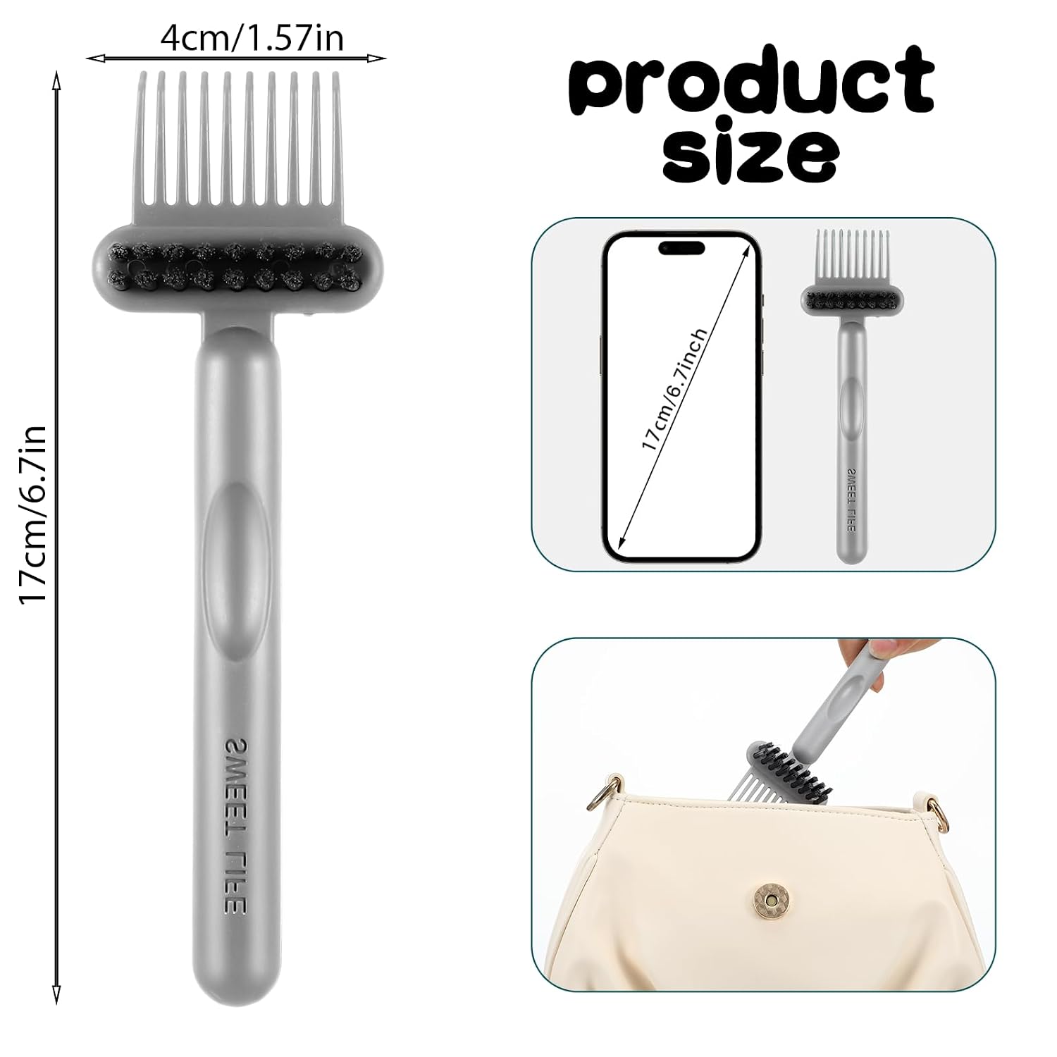 4 Pcs 2-in-1 Hair Brush Cleaner & Remover Tool Hairbrush Cleaning Tool Comb Effective Hairbrush Cleaner Remover Rake for Man Woman Home Travel Salon Removing Hair Dust