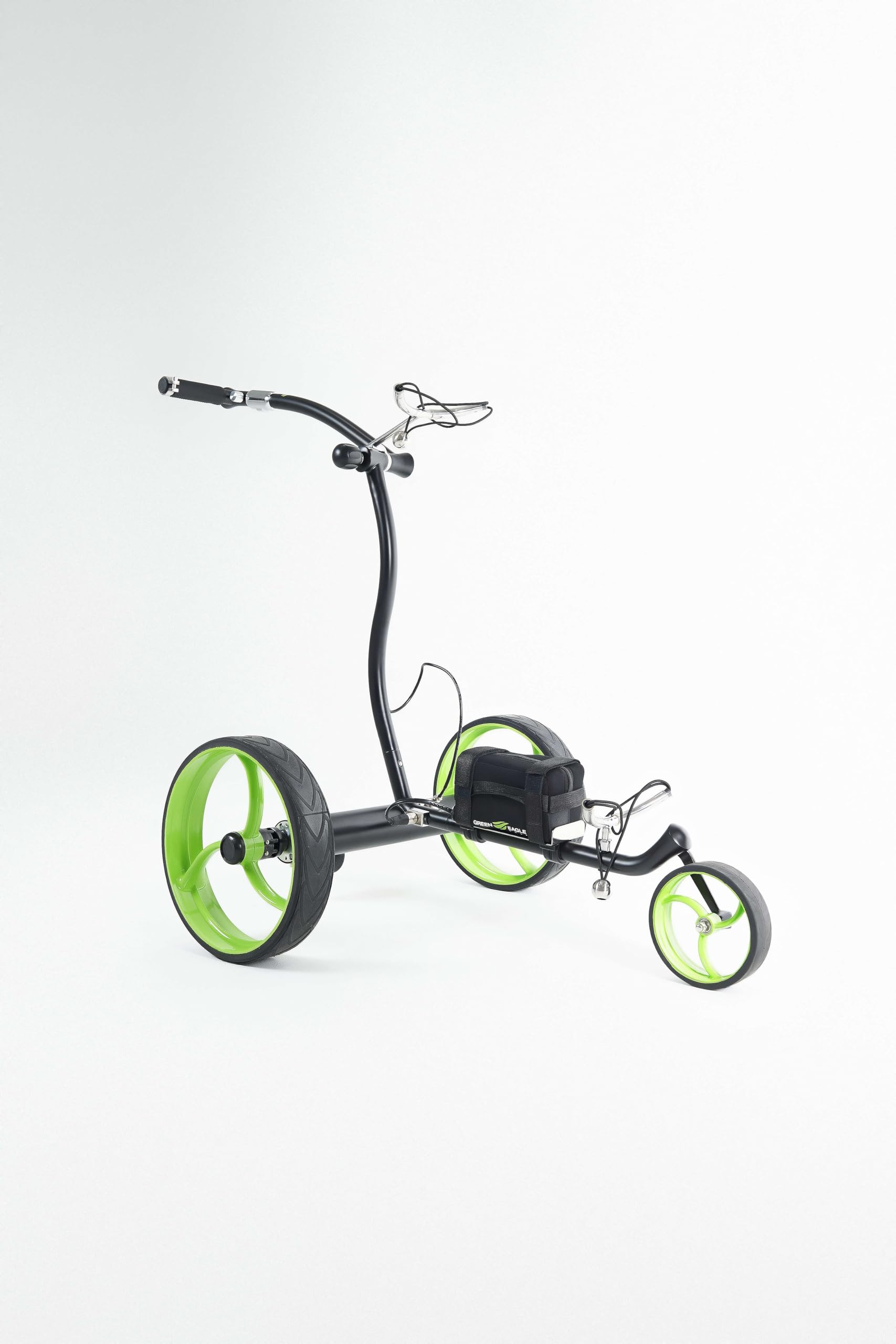 Terra Electric Golf Push Cart - Ultraslim Stainless Steel Frame - Lithium Battery - Remote Control - 36 Holes - Fully Accessorized