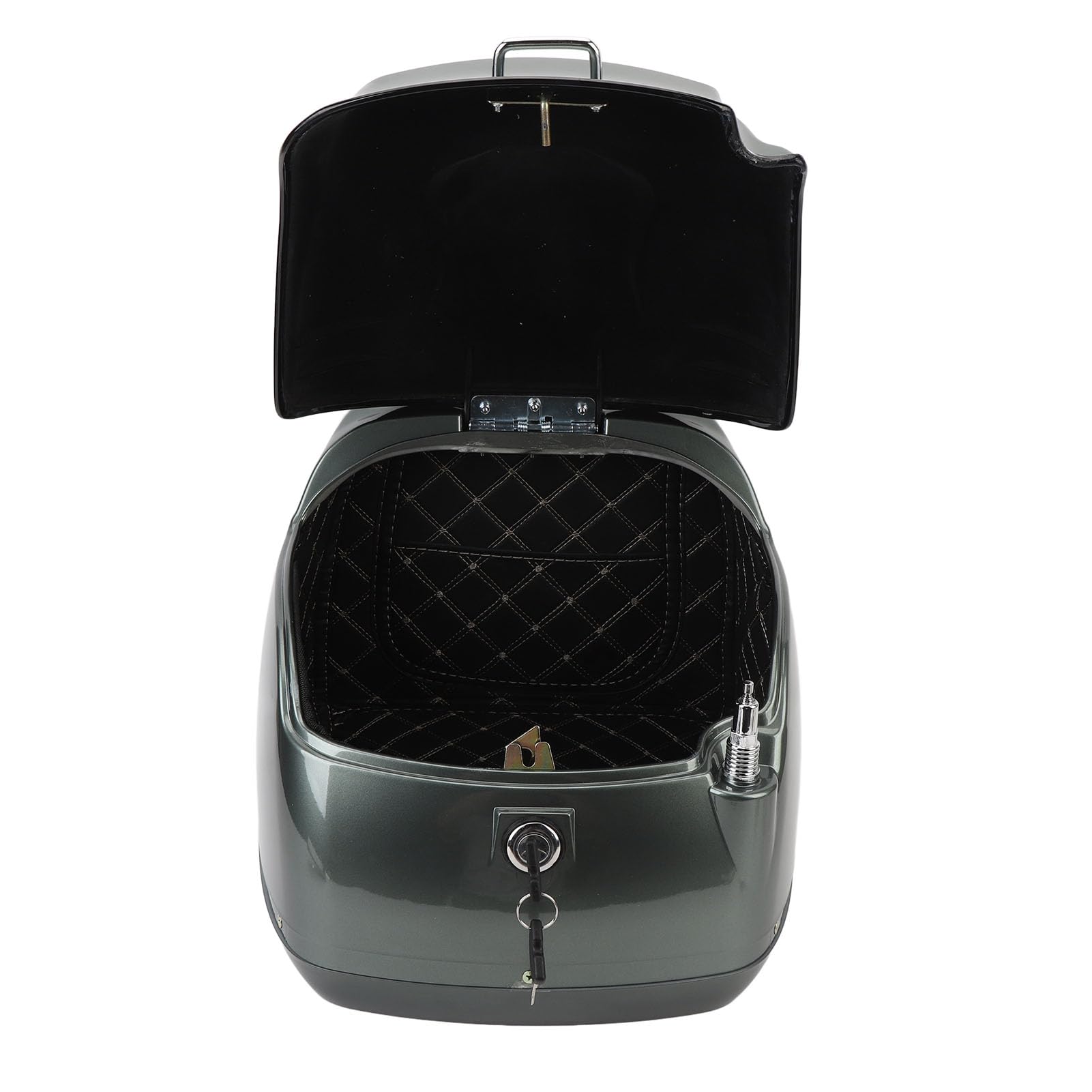 Naroote Top Case de Moto, Boîte de Rangement Arrière de 8L Grande capacité Ajustement Universel Haute durabilité pour Scooters électriques (Ti Couleur)