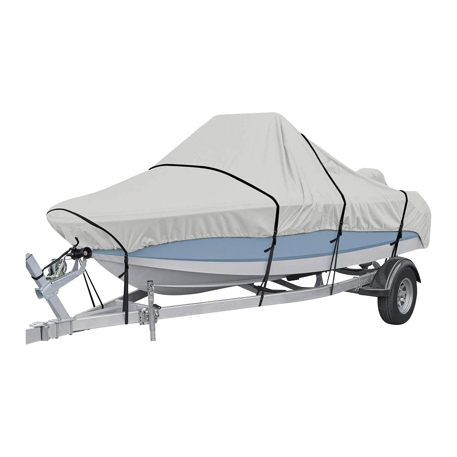 Ergocar Waterproof Boat Covers 420D 6 Meters*2.9 Meters Canvas Kayak Cover V-Shaped Hull Dust-Proof Uv-Proof With Storage Bags Suitable For Boats 17-19-Foot