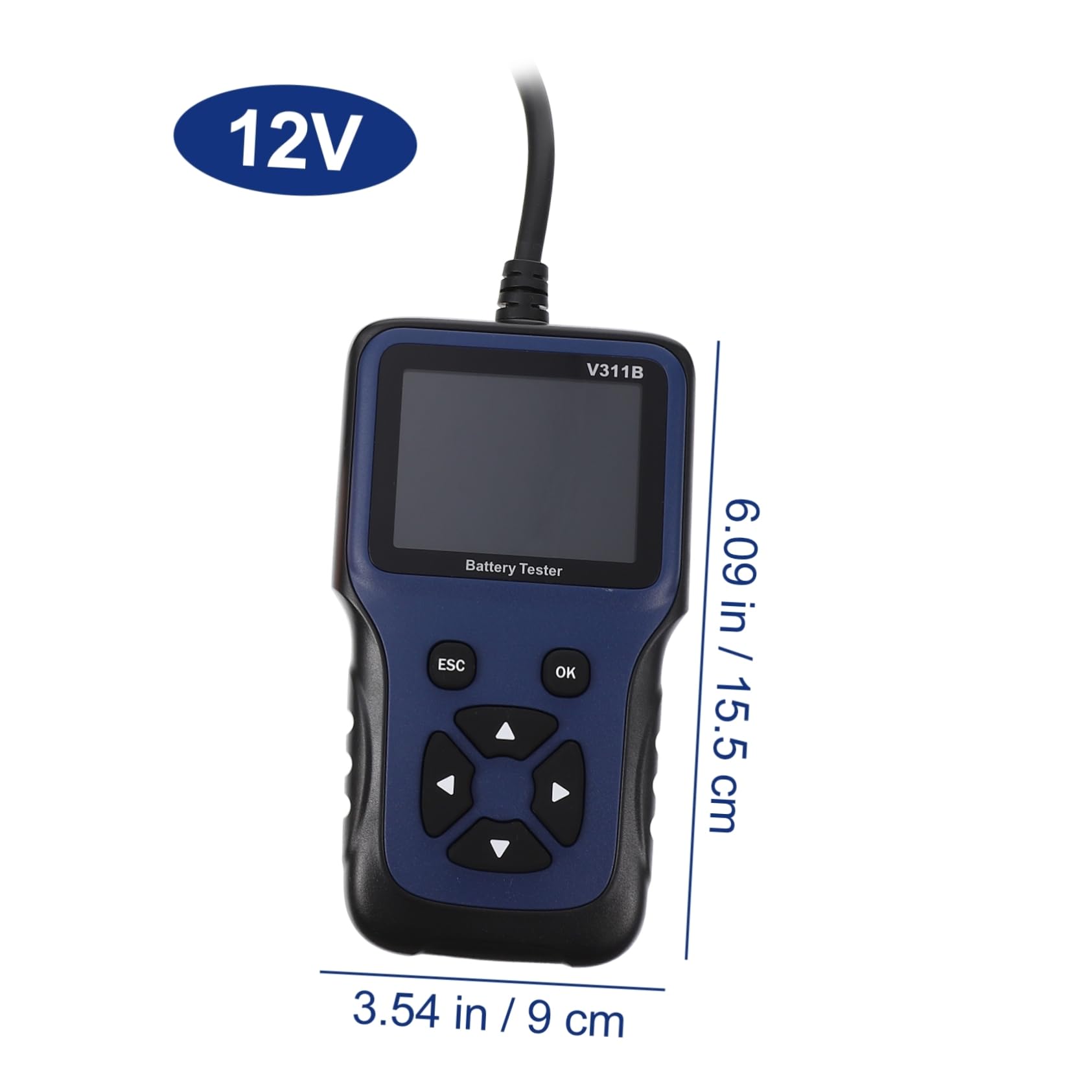 Outanaya 12V Car Battery Analyzer Professional Automotive Testing Tool with Printing Function Compact Design Durable Construction Language Options for Easy Use