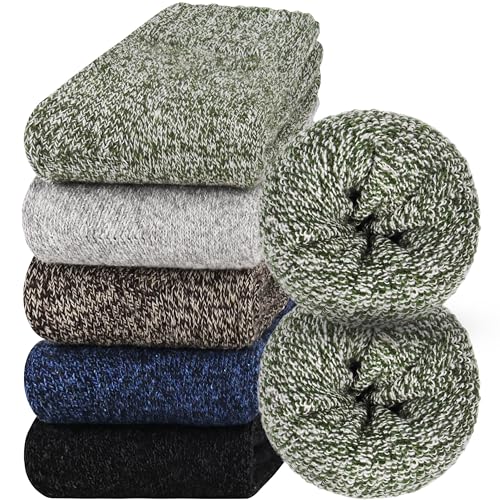 Merclix Chaussettes Thermiques Homme 43-46, 5 Paires