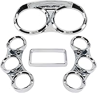 Vista 3 de LOSTAR Peterbilt - Kit de cubierta de calibre central, cubiertas de medidor de instrumentos con visera cromadas compatibles con Peterbilt 379 384