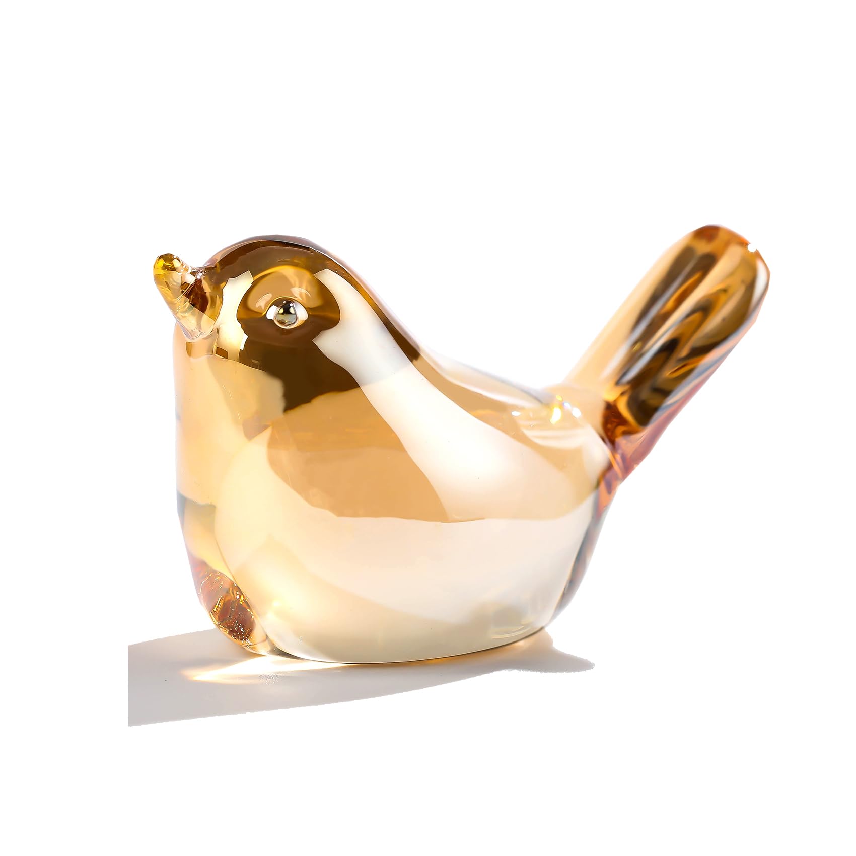 Sponsored Ad - Ornalrist Crystal Gold Birds Figurines Home Decor, Glass Art Birds Collectible Figurines Paperweights Crystal Decor Gifts for Women Mom Friends (Gold)