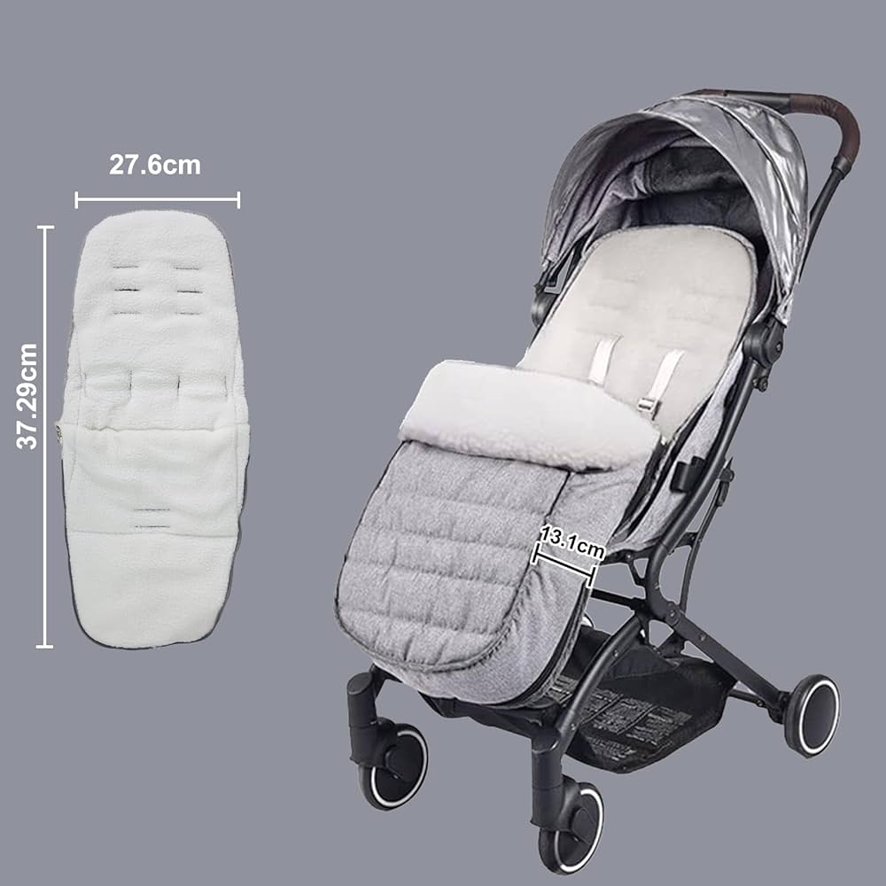 Baby Stroller Cosy Toes Liner Buggy Padded, Universal Baby Sleeping Bag Foot Protector, Windproof Warm Thick Cotton Pad Fits For Prams Pushchairs Prams Pushchairs Buggy,Black,42x90cm