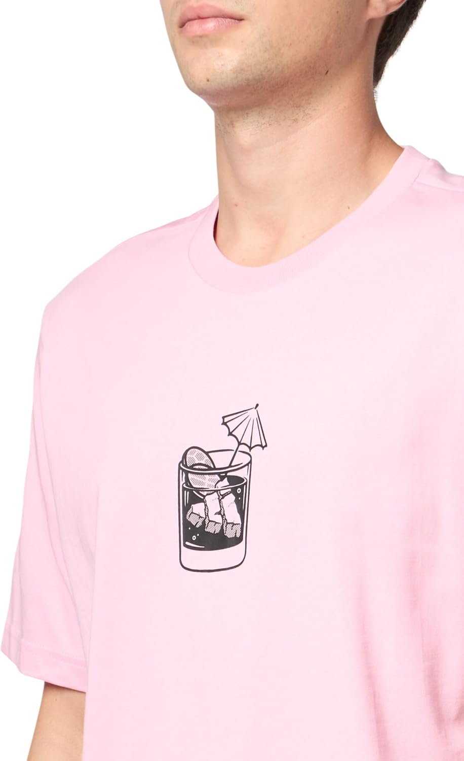 adidas Mens Lounge Drink Graphic Crew Neck Short Sleeve Casual Tops Casual - Blue - Image 5