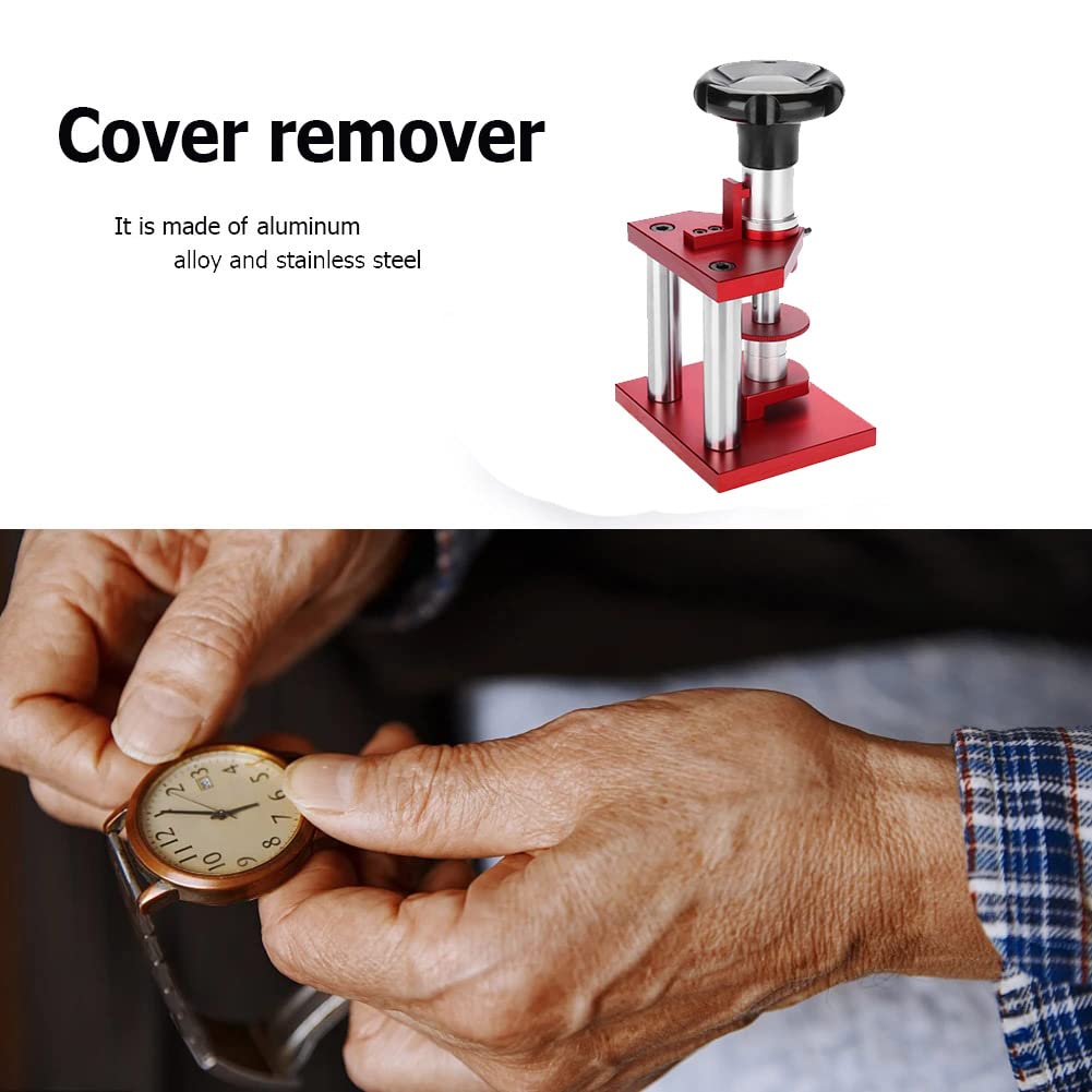 Herramienta de reparación de relojes, máquina de prensa de cubierta trasera para bisel y funda, dispositivo de tapado de alta precisión para reparación de relojes, suministros esenciales para