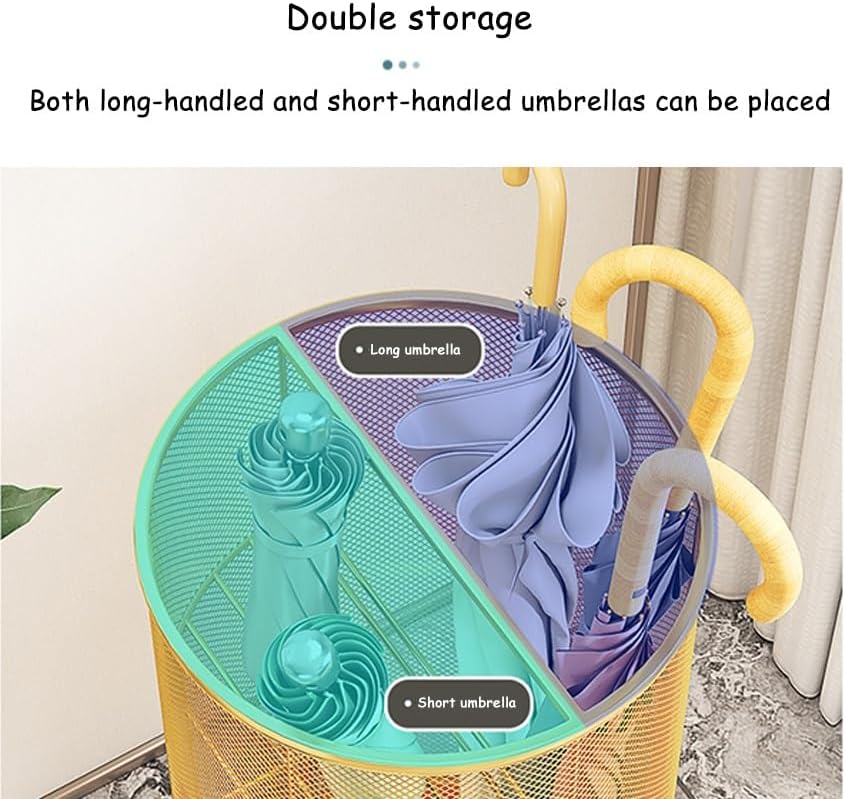 Umbrella Storage Rack - Metal Round Stand for Indoor or Outdoor Entryway, Hallway, or Office Use