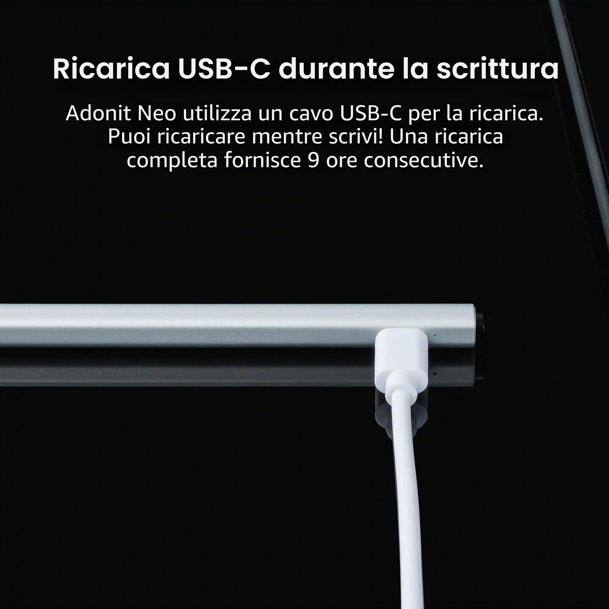 Adonit Neo, Penna Stilo Magnetica per iPad Con Palm Rejection, Active Digital Pencil, Compatibile Con Air 4/3, Mini 6/5th, 9/8/7/6, Pro 11/12,9", Grigio Siderale