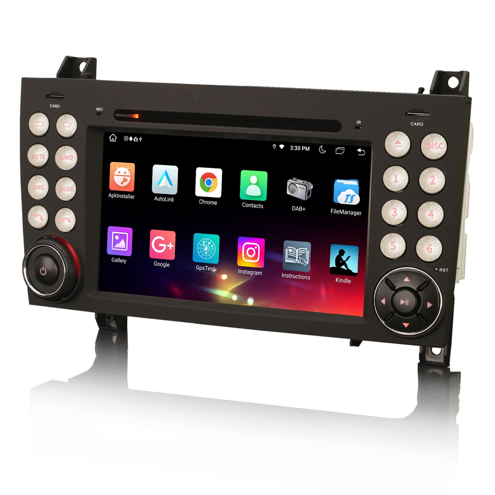 Radio samochodowe z systemem Android 14 z 8 rdzeniami, 4GB+64GB, DAB+ GPS, Bluetooth dla Mercedes BENZ klasy SLK W171 R171 z nawigacją, obsługuje bezprzewodowe CarPlay, Android AUTO, WiFi 4G