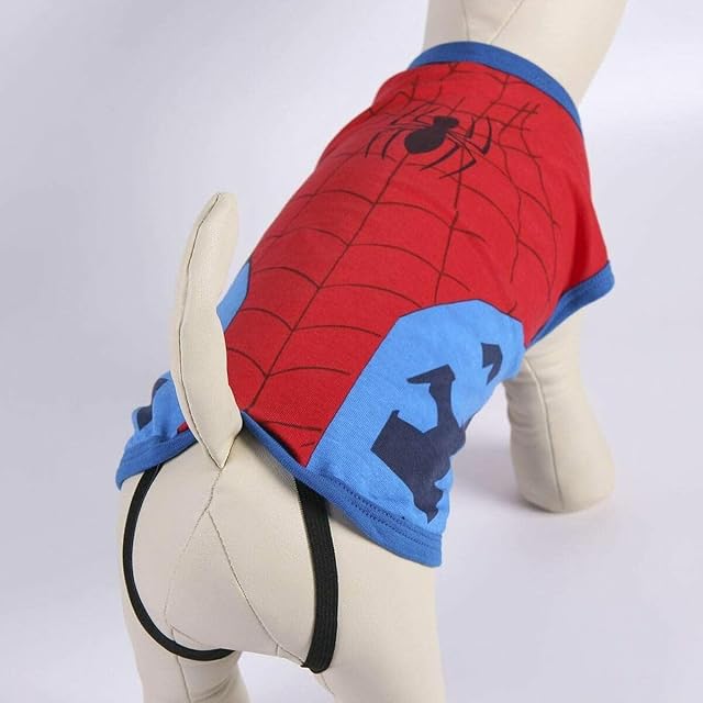 Foto 7 de 8 de CERDÁ LIFE'S LITTLE MOMENTS - For Fan Pets, Camiseta para Perro de Spiderman - Licencia Oficial Marvel, Rojo