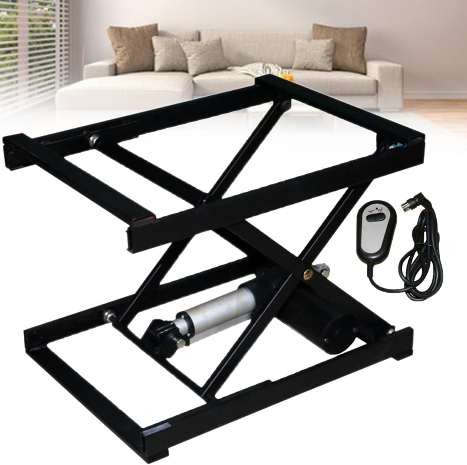Electric Coffee Table Lift, Dining Table Lifting Bracket, Working Platform Computer Desk Electronic Scissor Lift, Folding Frame, Smart Home Accessories,Wired