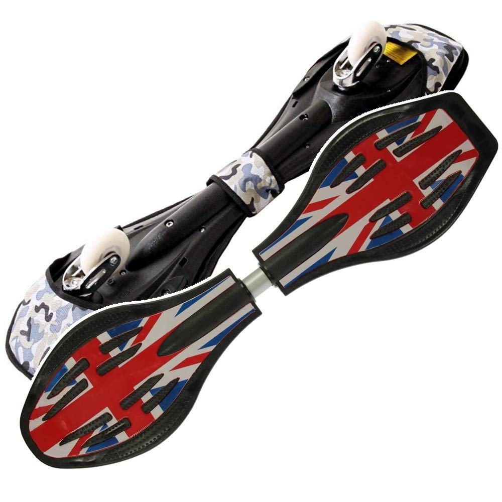 Funtomia Waveboard Original Rosa Diseño Floral con Ruedas LED y Rodamientos Mach1