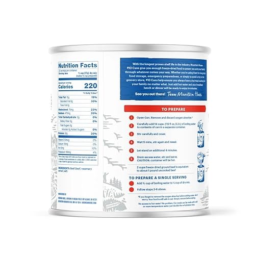 Miniatura 78 de Mountain House - Cazuela de fideos de pollo liofilizados caseros #10 - Paquete de 6 Alimentos enlatados de supervivencia y emergencia Comidas