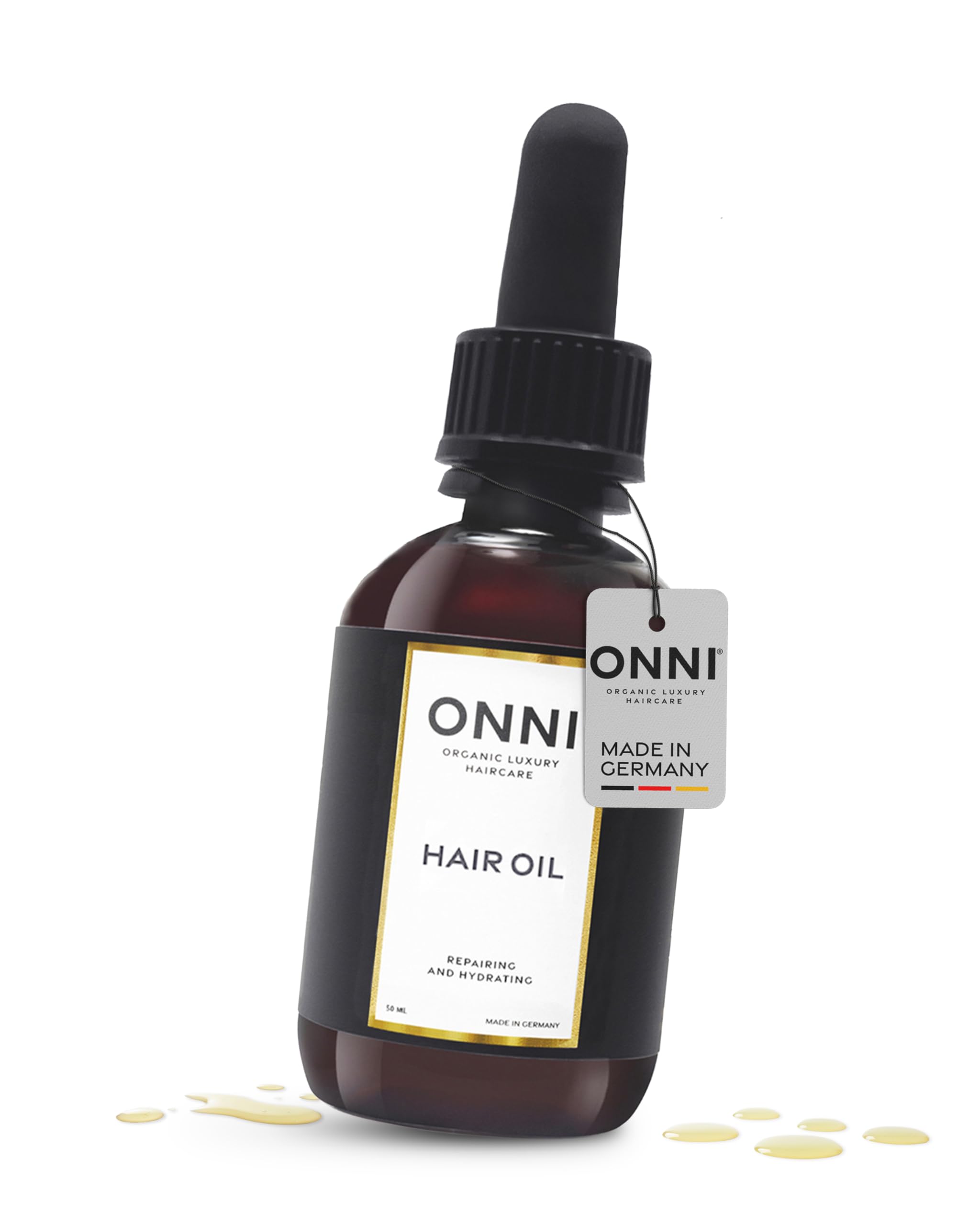 ONNI – Hair Oil Haaröl 50ml intensive Pflege für trockene Längen und Spitzen – Mit Ximenia-, Melonen- & Brokkolisamenöl – Für Struktur, Glanz, Anti-Frizz & Locken – vegan, silikon-, & parabenfrei