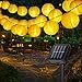 Produktbild Solar Lichterkette Aussen GolWof 6 Meter 30 LED Lampion Lichterkette Wasserdicht Lampions Solar Außen Laterne Licherkette für Garten Terrasse Haus Hof Party Hochzeit Fest Deko Weihnachten - Warmweiß
