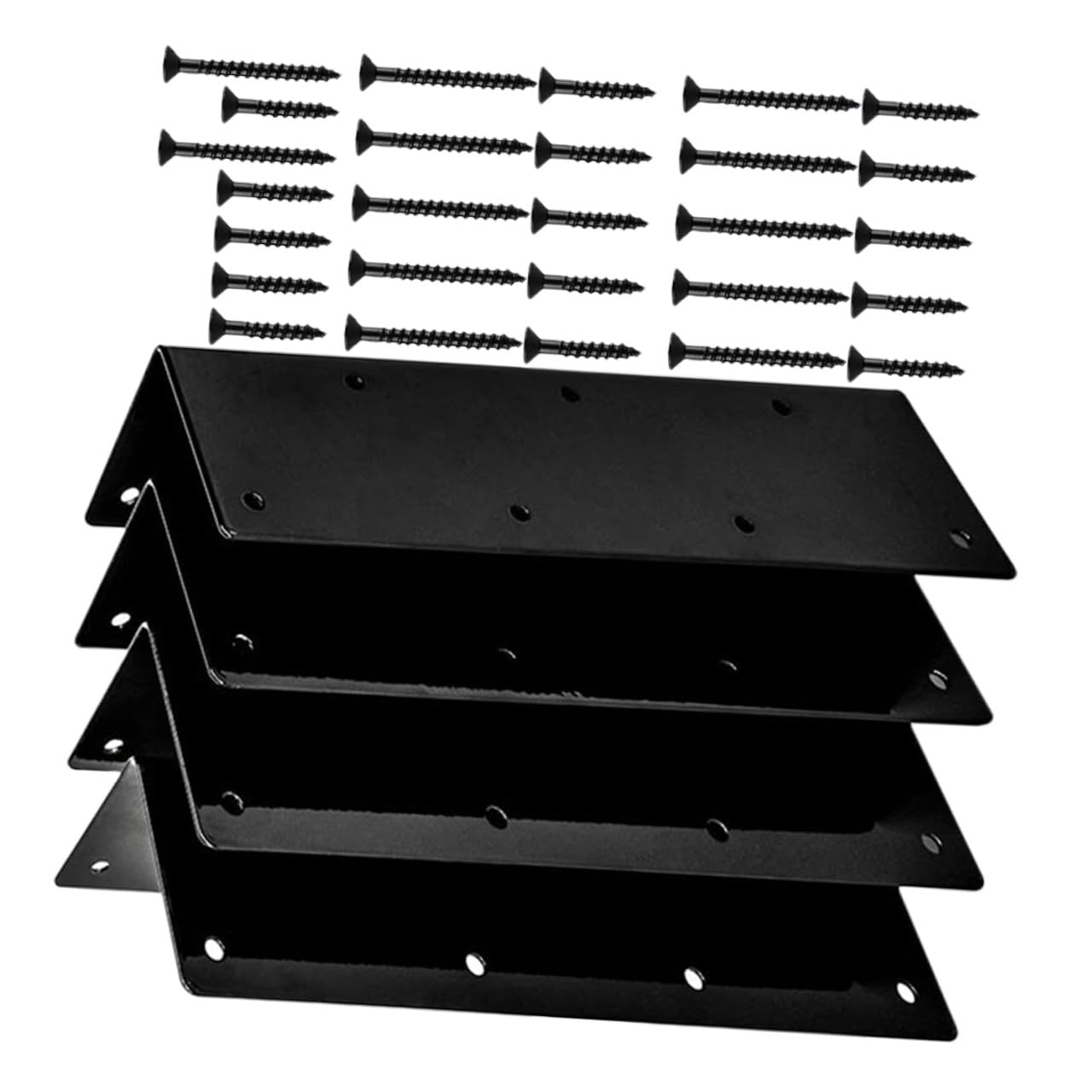 Support en acier Gadpiparty pour jardinière surélevée | Lot de 4 équerres en L 50-60 cm