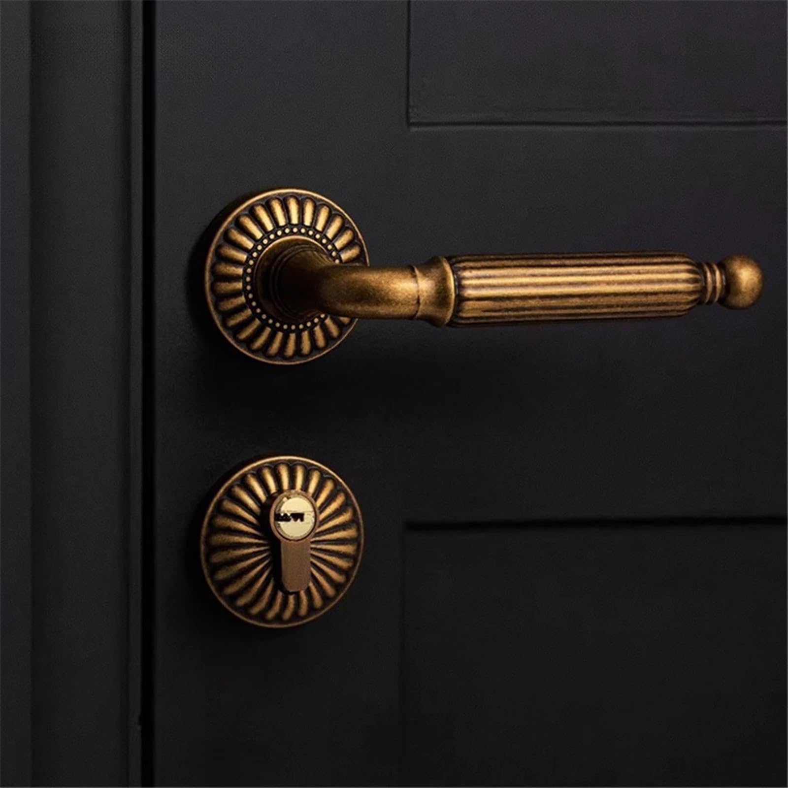 Cerradura de puerta dormitorio Manija interior dividida silenciosa madera retro Manilla Puerta Exterior