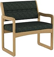 Vista 54 de Wooden Mallet Valley Bariatric Guest, Silla base de trineo, roble mediano