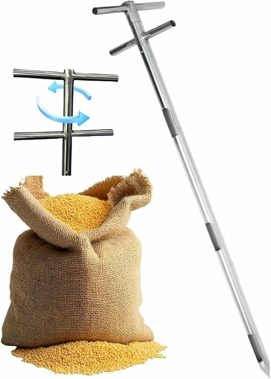 Grain Sampler, Stainless Steel Probe for Accurate Food Processing Sampling in Laboratories~/