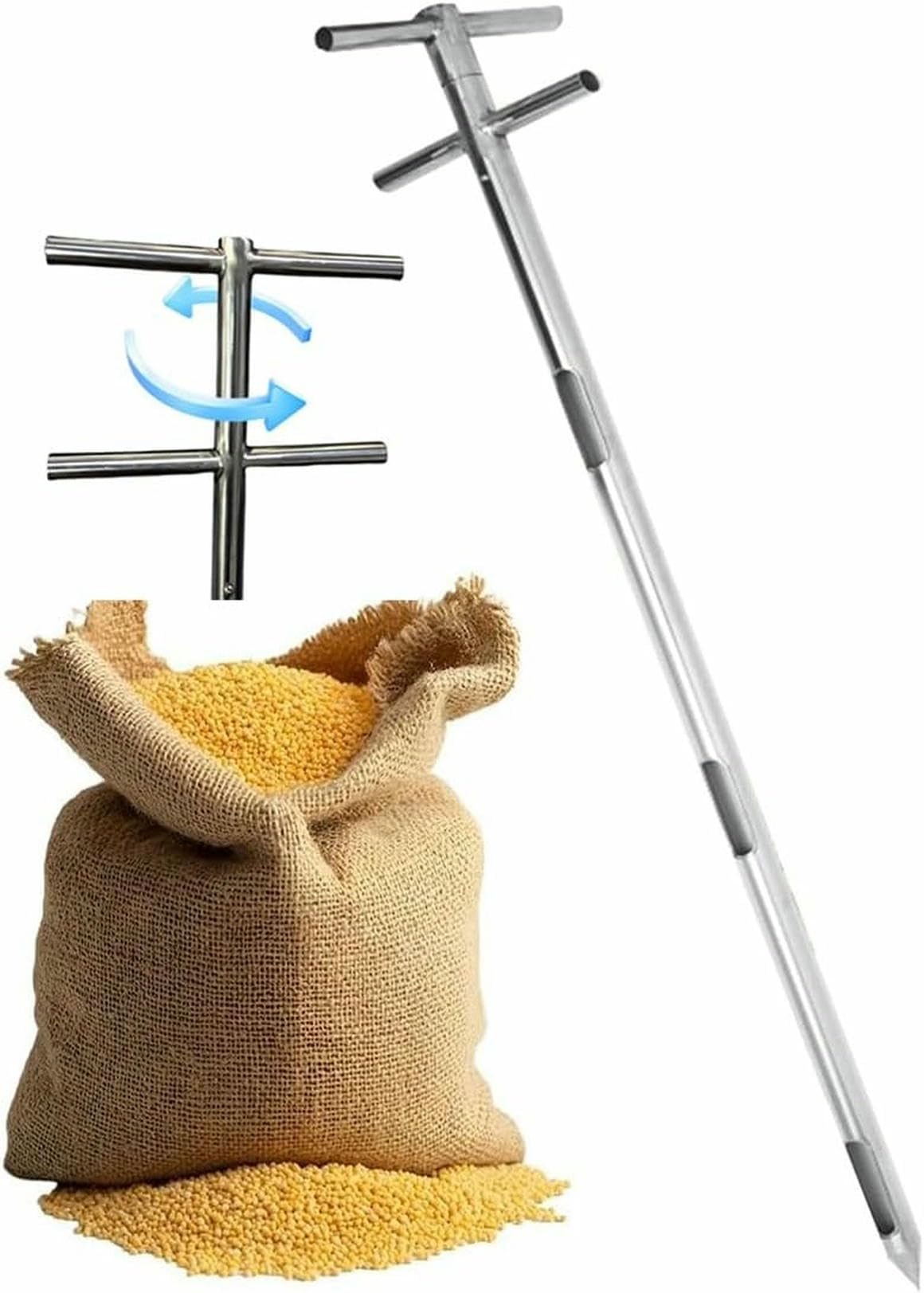 Échantillonneur de grains en acier inoxydable pour éviter les contaminations en laboratoire