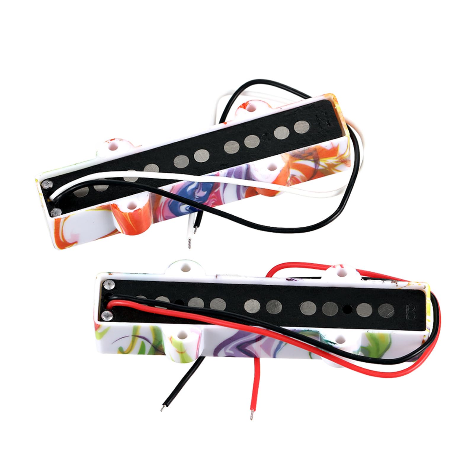 Zestaw zastępczy do 5-strunowej gitary basowej Alnico magnesy woskowe eliminacja doniczek kolorowe pokrowce gitara basowa ulepszenie przetwornika artystyczny design akcesoria do odbioru