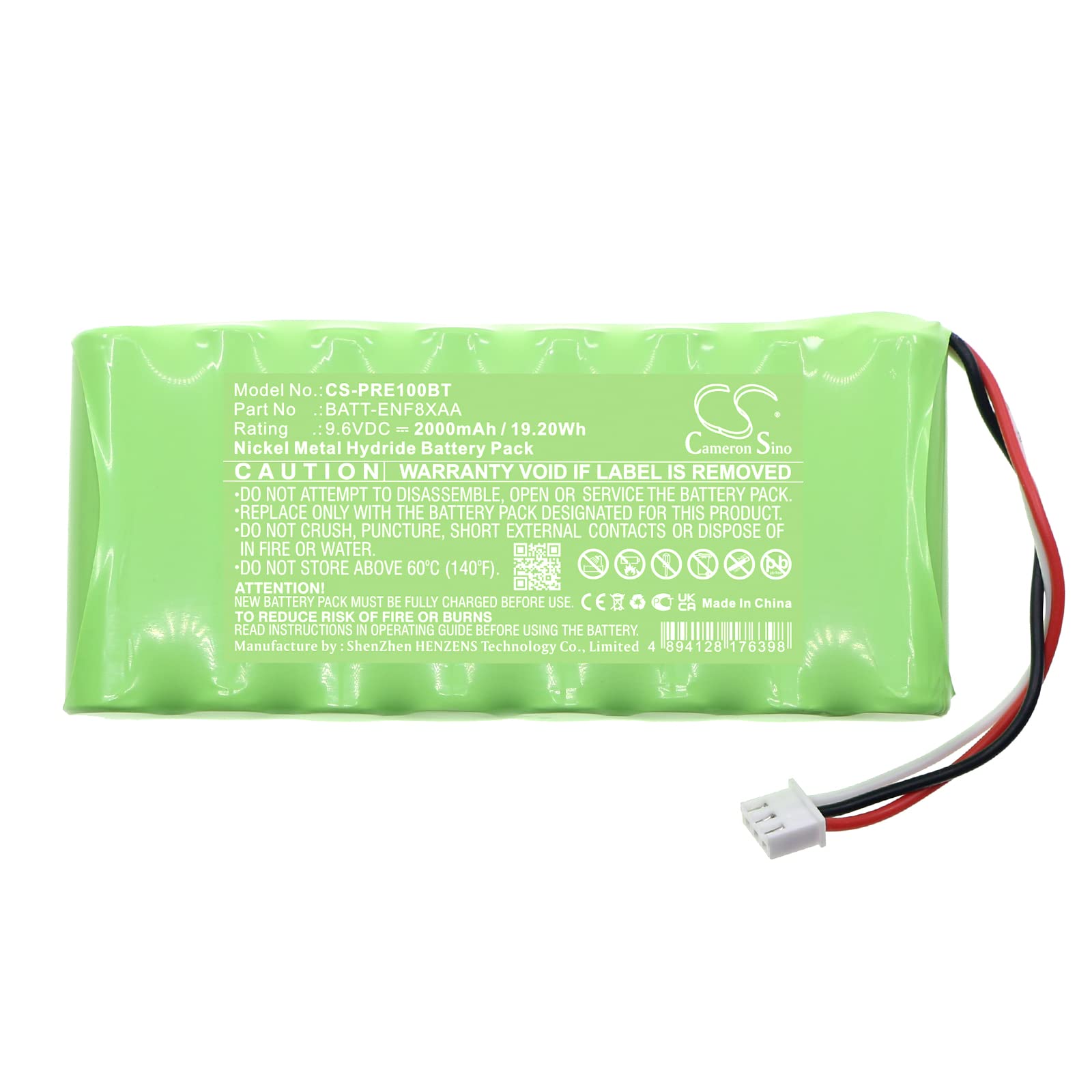 TECHTEK Batería 2000mAh Compatible con [Pyronix] ENF32UK-WE, Enforcer V10 sustituye BATT-ENF8XAA