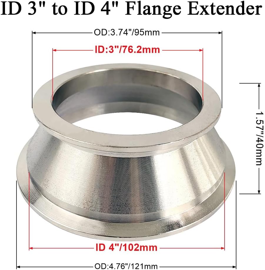 4" V band Exhaust Clamp w/Exhaust Flange