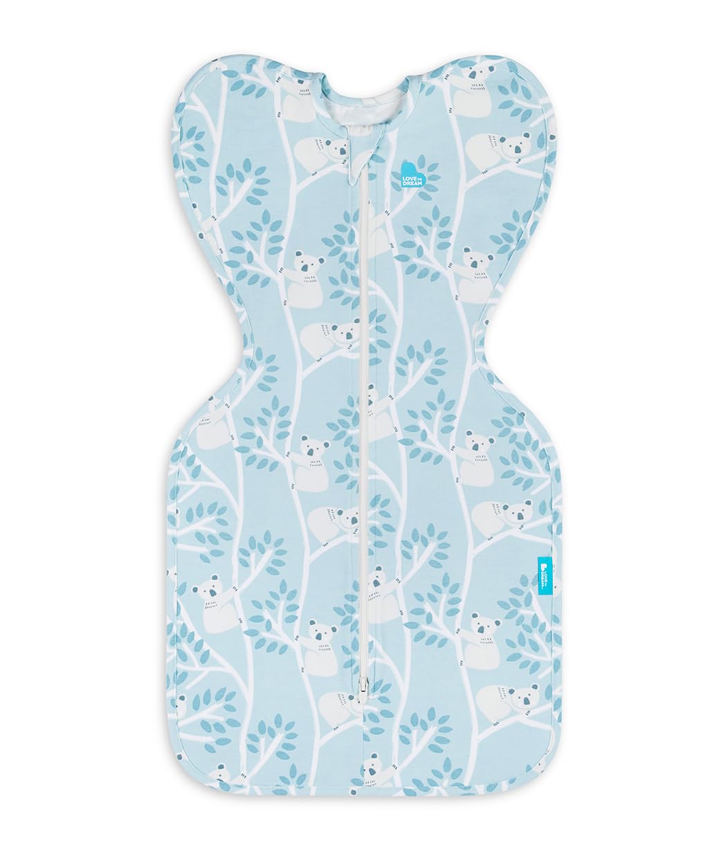 Love To Dream Swaddle UP, Baby Sleep Sack Self-Soothing Swaddles for Newborns, Get Longer Sleep,Secure Fit Helps Calm Startle Reflex,New Born Essentials for Baby, 1.0 TOG Medium 6–8.5 kg,Mini Koalas — image 1